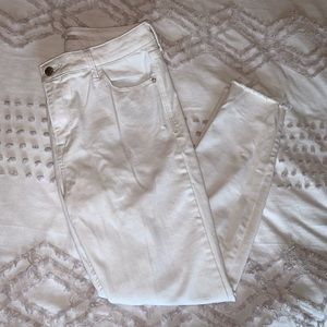 Old Navy Mid Rise White Jeans